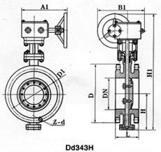 D43H三偏心硬密封蝶閥|D343H三偏心金屬硬密封蝶閥結(jié)構(gòu)圖片